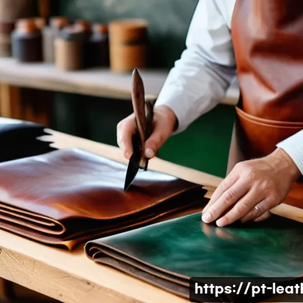 가죽공예 최신 트렌드 - **Prompt 1: The Artisan's Touch - Crafting a Personalized Leather Legacy**
"A close-up, high-def...