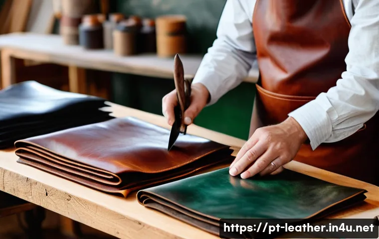 가죽공예 최신 트렌드 - **Prompt 1: The Artisan's Touch - Crafting a Personalized Leather Legacy**
"A close-up, high-def...