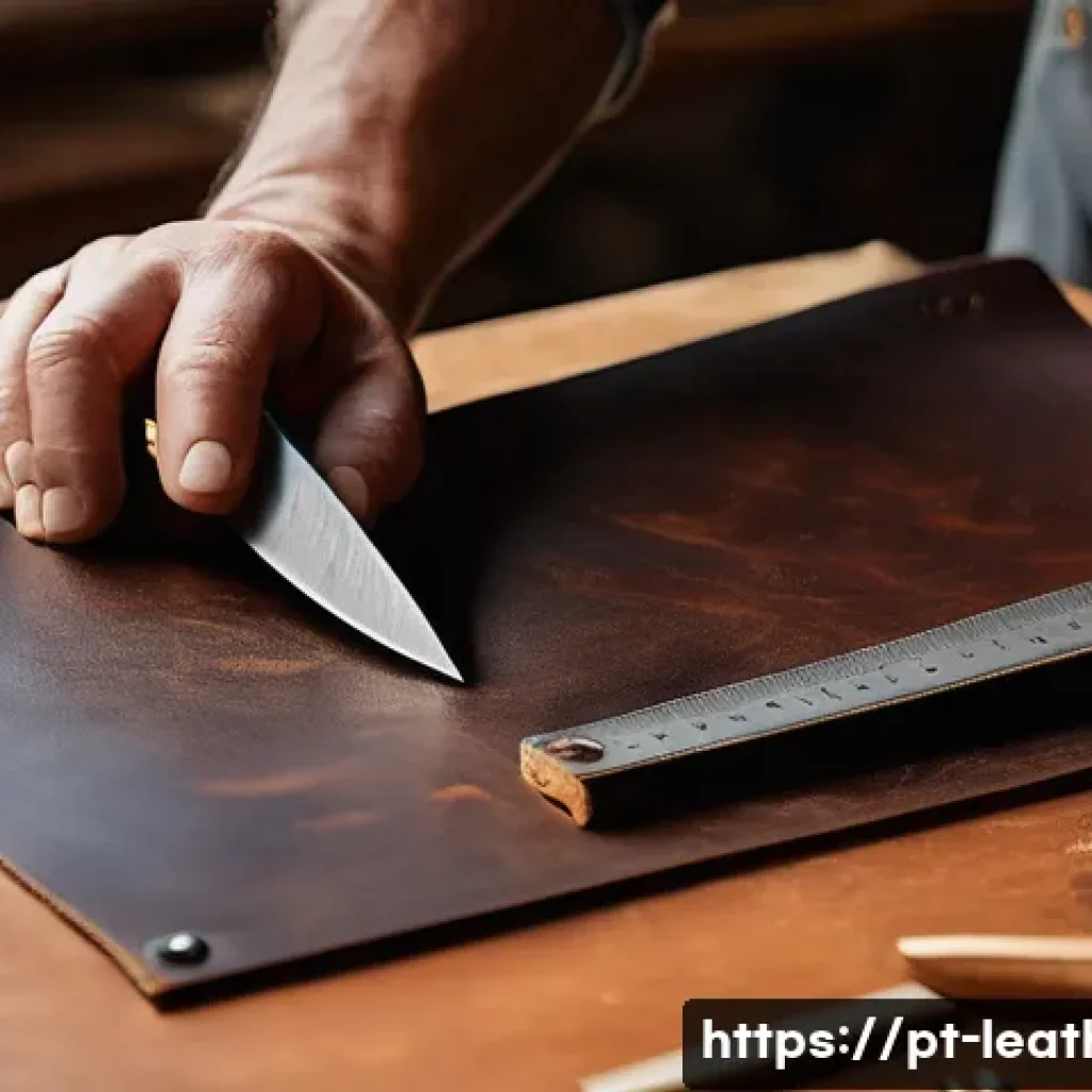 가죽공예 시계 스트랩 만들기 - **Prompt 1: The Artisan's Workshop and Material Selection**
    "A cozy, sunlit artisan's leather wo...
